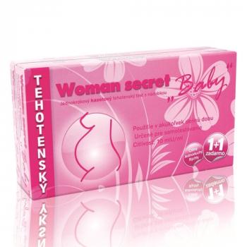 Woman secret „Baby“ Jednokrokový kazetový tehotenský test s nádobkou 2 v 1
