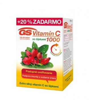 GS Vitamín C 1000 so šípkami 100+20tbl