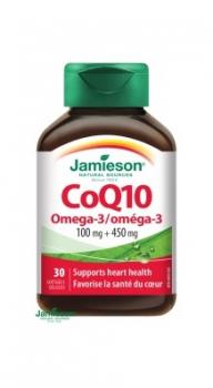 Koenzým Q10 s Omega 3 mastnými kyselinami Jamieson 30 kapsúl