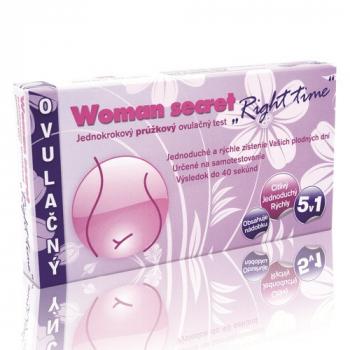 Woman secret „Right time“ Jednokrokový prúžkový ovulačný test 5 v 1