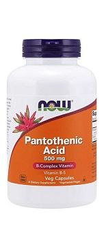 Pantothenic Acid 500mg Vitamin B5 100 kapsúl