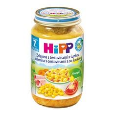 HiPP Zelenina s cestovinami a šunkou 220g