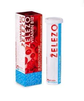 Železo + Vitamín B12 RosenPharma tbl eff 20ks