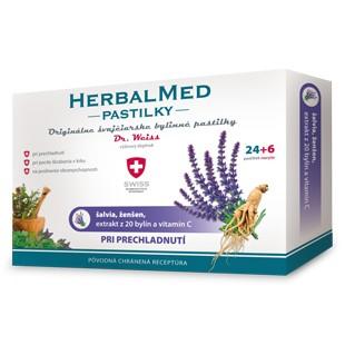 HerbalMed pastilky Dr. Weiss - krk a imunita 24+6ks NAVYŠE