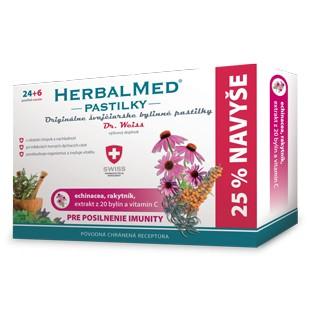 HerbalMed pastilky Dr. Weiss - pre posilnenie imunity 24+6ks NAVYŠE