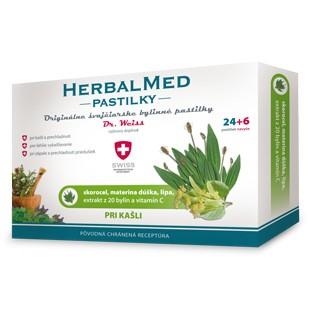 HerbalMed pastilky Dr. Weiss - pri kašli 24+6ks NAVYŠE