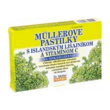 Mullerove pastilky s islandským lišajníkom a vitamínom C 12ks