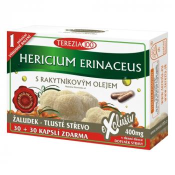 Hericium erinaceus s rakytníkovým olejom 30+30kps zadarmo