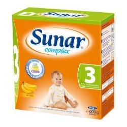 Sunar complex 3 sušená mliečna výživa pre malé deti - banán 600g