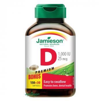 Vitamín D3 1000 IU kapsuly 180ks Jamieson