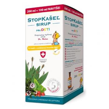 StopKašeľ sirup pre deti Dr. Weiss 200+100ml NAVYŠE