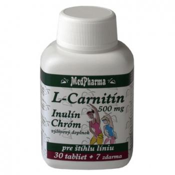L-Carnitín 500 mg + inulín + chróm 30+7tbl zdarma