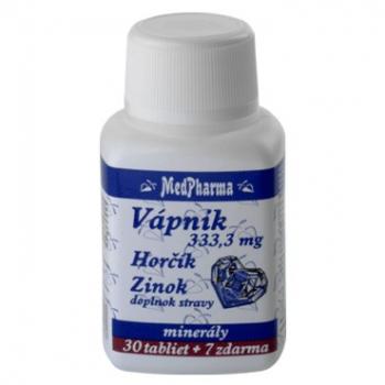 Vápnik 333,3 mg + horčík + zinok 30+7tbl zdarma