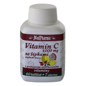 Vitamín C 1000 mg so šípkami 60+7tbl zdarma
