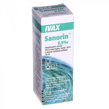 Sanorin 0,5‰, nosová roztoková instilácia 10ml