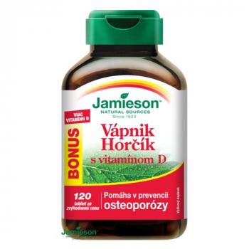 Vápnik, horčík s vitamínom D3 120tbl Jamieson