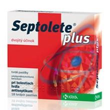 Septolete plus, tvrdé pastilky 18ks