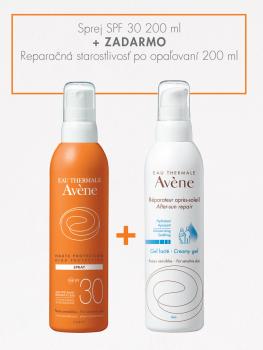 Avene sprej SPF30 200ml + Reparačné mlieko po opaľovaní 200ml