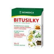 BITUSILKY Bylinné pastilky s vitamínom C a medom 15ks