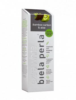 Biela perla čierna bieliaca zubná pasta :bamboo carbon & aloe 75ml