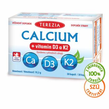 CALCIUM+vitamín D3 a K2  30 kapsúl
