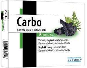Carbo aktívne uhlie 15 tabliet