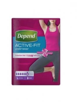 Depend® Active-Fit absorbčné nohavičky L 8 ks