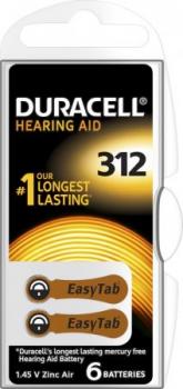 Duracell hearing aid 312 batérie do načúvacích prístrojov 6ks