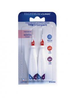 ELGYDIUM Clinic Inderdental toothbrushes TRIO4 medzizubné kefky 2ks