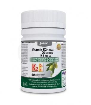 JutaVit Vitamín K2 120 mcg, D3 2000 IU, K1 700 mcg  60cps