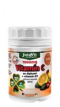 Jutavit Vitamín C 1000mg so šípkami+vitamín D3 100 tabliet