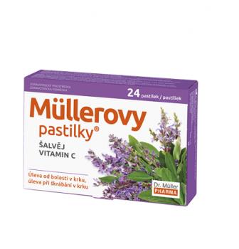 Mullerove pastilky so šalviou a vitamínom C 24ks