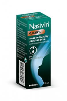 Nasivin 0,025% nosové kvapky pre deti 10ml