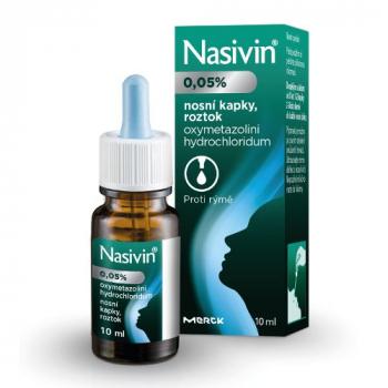 Nasivin 0,05% nosové kvapky pre dospelých 10ml