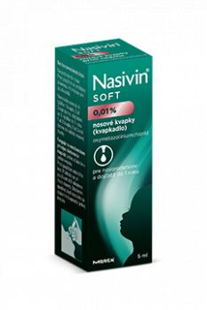 Nasivin Soft 0,01% nosové kvapky s dávkovaním kvapiek pre dojčatá 5ml