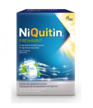 NiQuitin Freshmint liečivé žuvačky 4mg 100ks