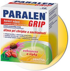 Paralen Grip horúci nápoj echinacea a šípky 12 vreciek