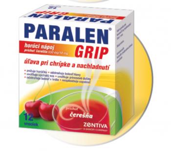 Paralen Grip horúci nápoj, príchuť čerešňa 12 vreciek