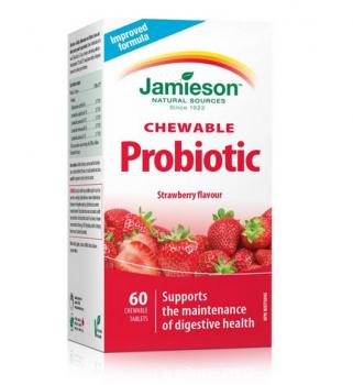 Probiotic bakteriálne kultúry - 2 miliardy, tablety na cmúľanie 60ks Jamieson