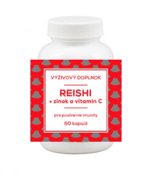 Reishi + zinok a vitamín C 60 kapsúl