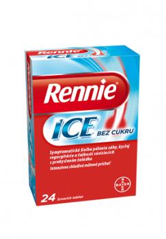 Rennie ICE bez cukru, žuvacie tablety 24 ks