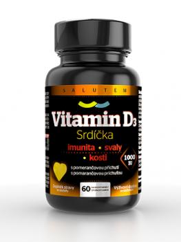 Salutem Vitamín D3 1.000 I.U. srdiečka 60 tbl.