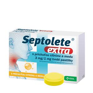 Septolete extra Citrón a med liek na bolesť hrdla