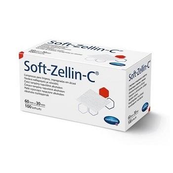 Soft-Zellin-C tampón sterilný s alkoholom 60 x 30 mm 100 ks
