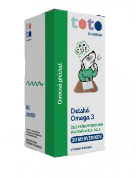 TOTO Detské omega 3 s vitamínmi C, E, D3, A 30 medvedíkov