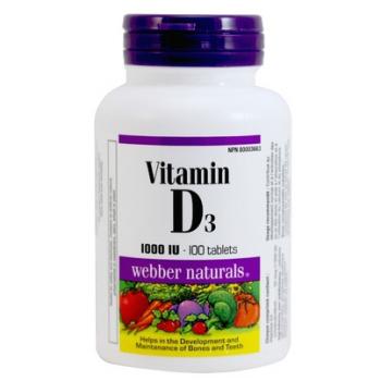 Vitamín D3 1000IU 100tbl Webber Naturals