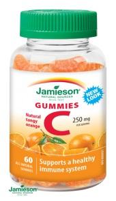 Vitamín C Gummies pastilky pomaranč Jamieson 60 kusov