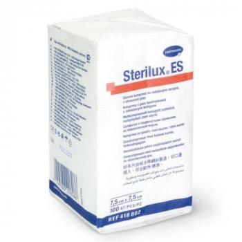 Sterilux ES Klasický gázový kompres so založenými okrajmi, nesterilný 7,5x7,5cm 100ks