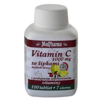 Vitamín C 1000 mg so šípkami 100+7tbl zdarma