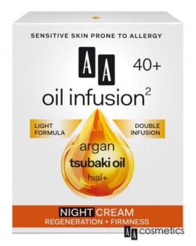 AA Oil Infusion 40+ nočný krém s arganovým olejom 50ml